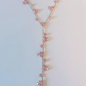 Sterling Silver and Pink Topaz necklace